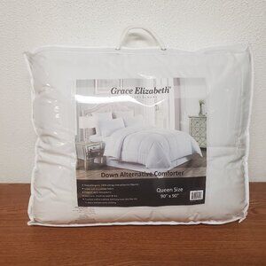 Bedding - Grace Elizabeth White Down Alternative Comforter - Queen - 90" x 90"